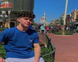 He visited Disney's Magic Kingdom with his friends in March 2020.